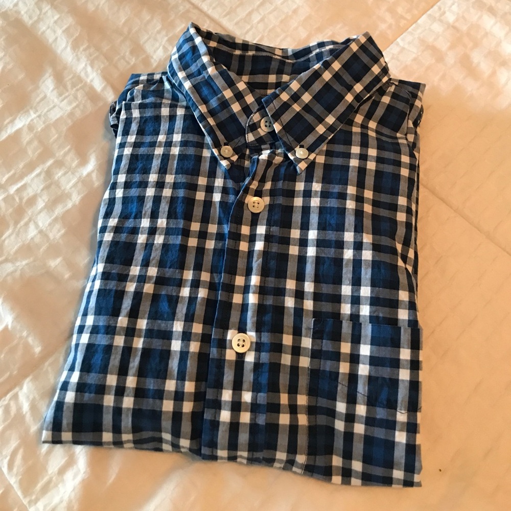 Jack Spade Blue Plaid Print Mens Small